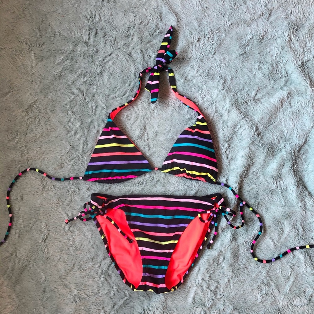 Victoria’s Secret Striped Bikini Swimsuit Size M